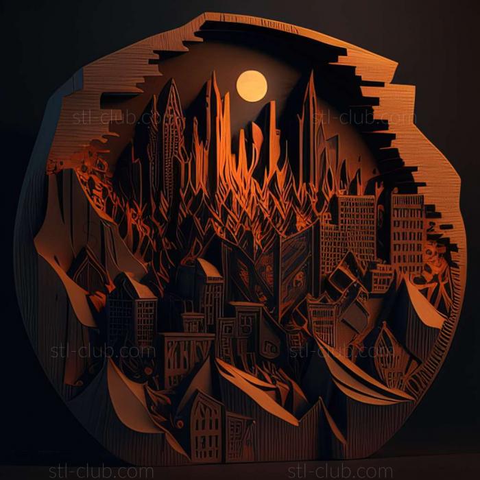 3D model night city (STL)